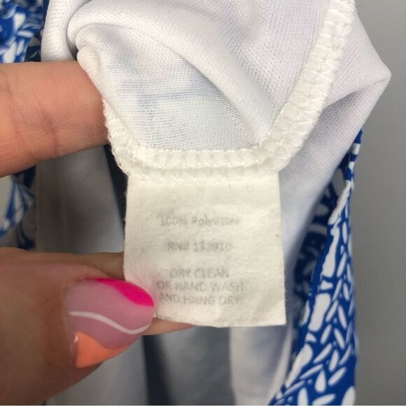 SHOW ME YOUR MUMU | Riri Blue & White Romper Mykonos Print Women’s Size Medium - Picture 8 of 9